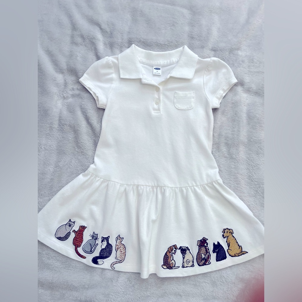 Old Navy polo-style dress with embroidered skirt